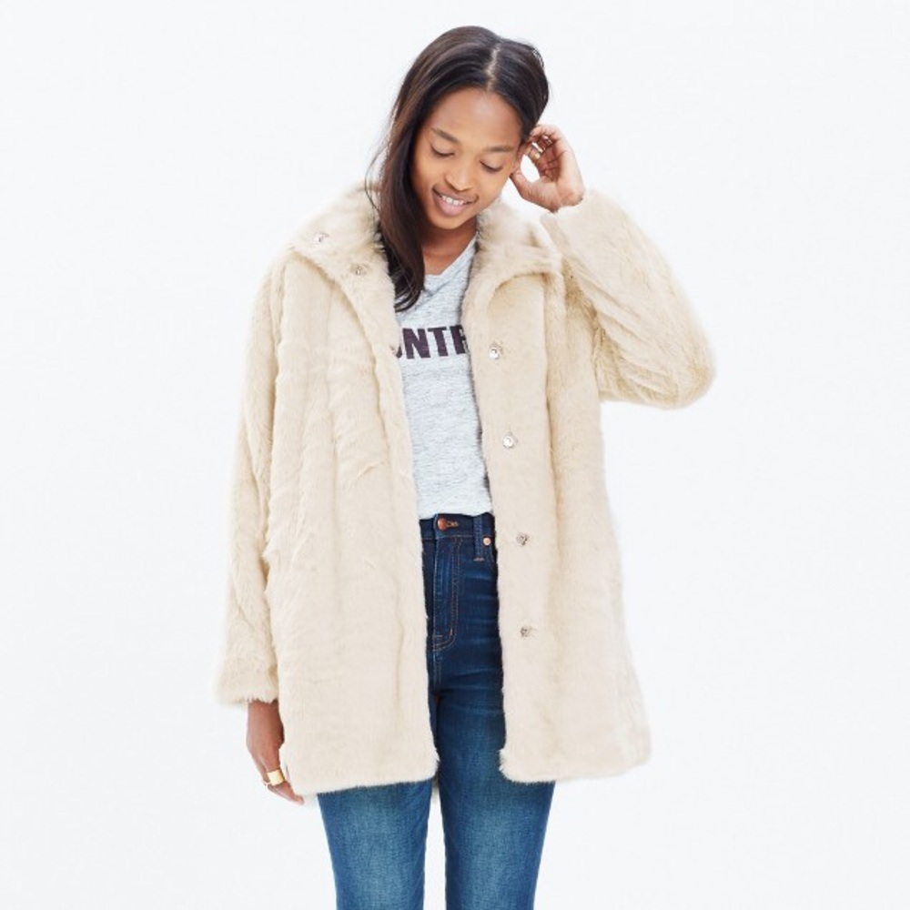 Madewell Stagedoor Faux Fur Coat